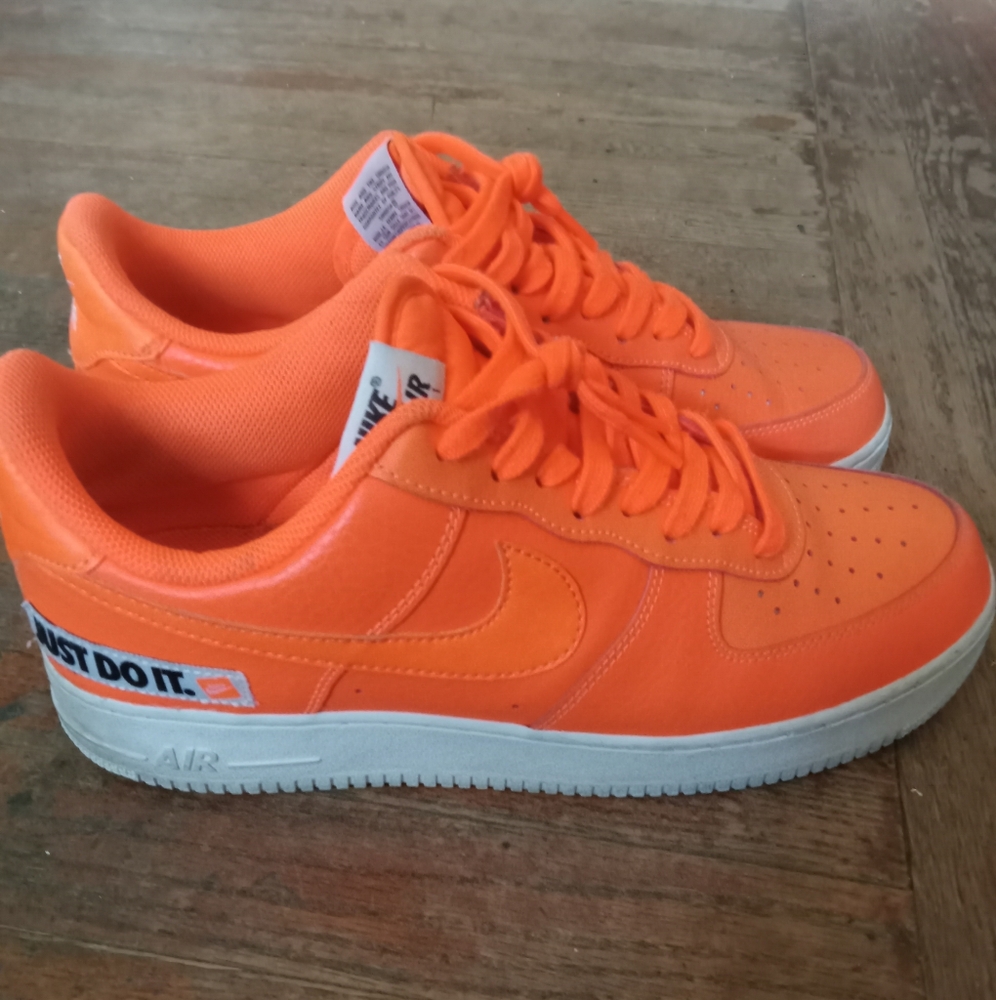 Nike Orange Air Force Ones. Just Do It